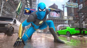 Iron Superhero Flying Game-Rope Hero Gangster City Cartaz