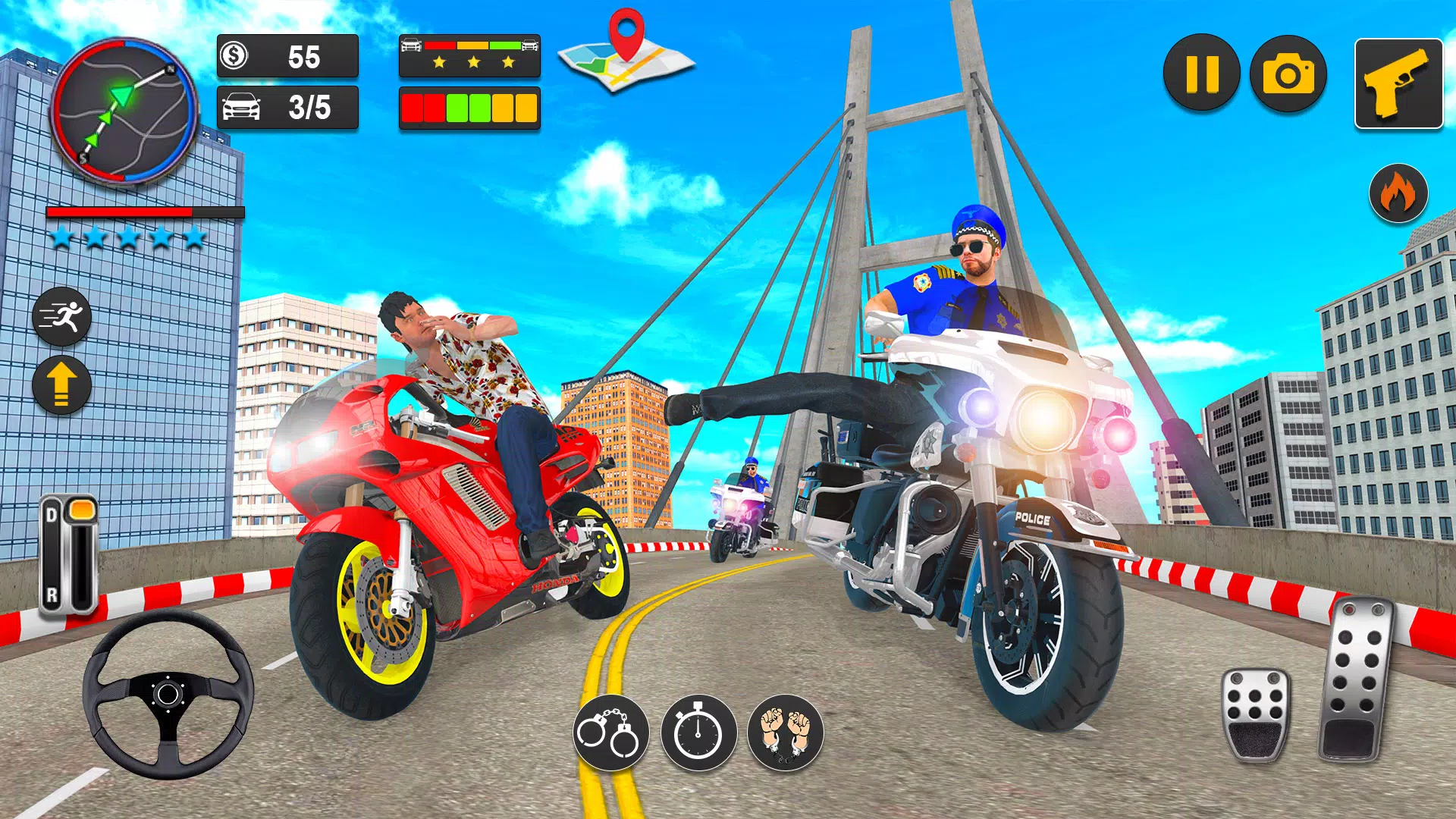 polícia moto perseguição de bicicleta - jogos - Download do APK para  Android