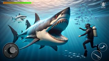 Hungriger Hai Spiele 3d Plakat