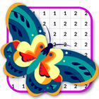 Tap Color by Number Butterfly icon