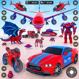 Police Dragon Robot Car Games 图标
