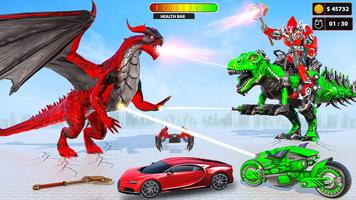 Police Dragon Robot Car Games 截图 3