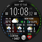 Digital Weather Watch face P1 أيقونة