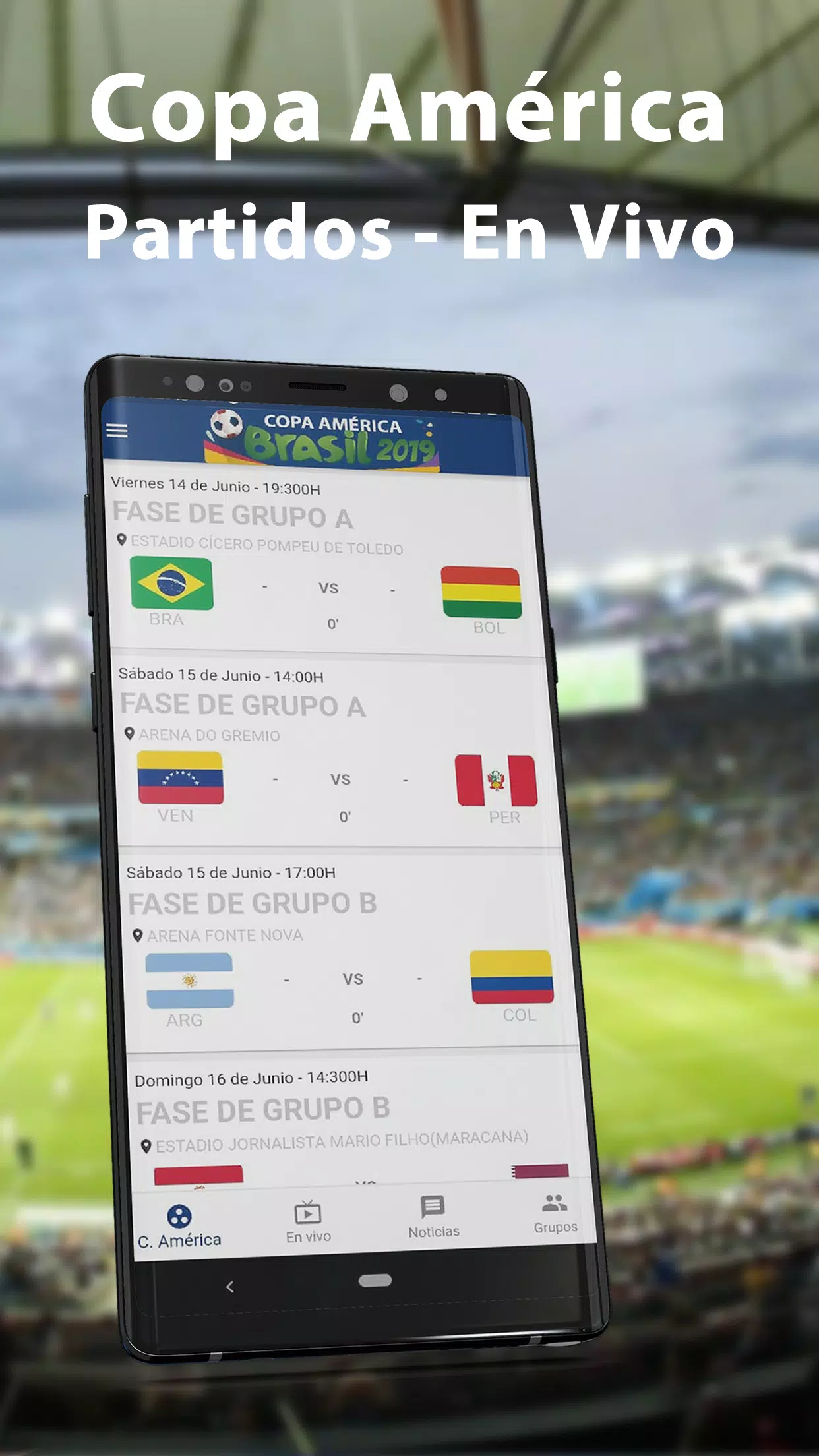 Descarga de APK de Copa América 2019 en Vivo Tabla Posiciones para Android