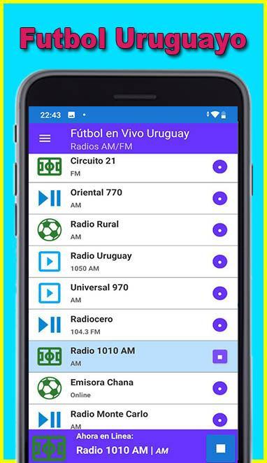 Android용 Fútbol en Vivo Uruguay | Radios AM/FM APK 다운로드