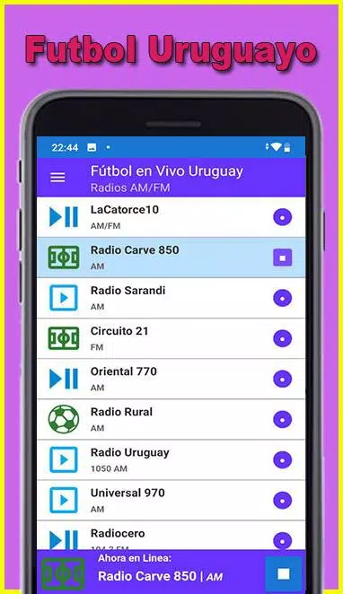 Fútbol en Vivo Uruguay | Radios AM/FM APK pour Android Télécharger