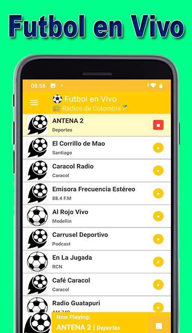 Futbol en Vivo | Radios de Colombia APK للاندرويد تنزيل