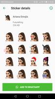 Ariana Grande Emoji Stickers for WhatsApp captura de pantalla 1