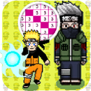 color by number Naruto Pixel Art-APK