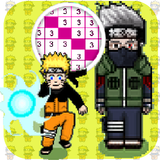 color by number Naruto Pixel Art icône