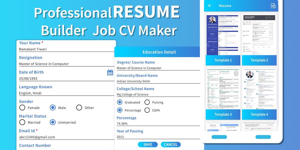 Professional Resume Builder Job Cv Maker Apk 1 3 Download