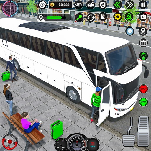 autobús conducción autobús 3d