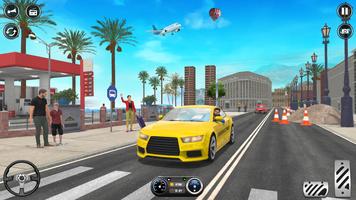 Taksi 3D Menyetir permainan poster
