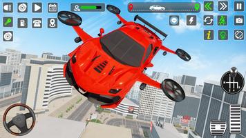 Fliegend Auto Spiele Flug 3D Plakat