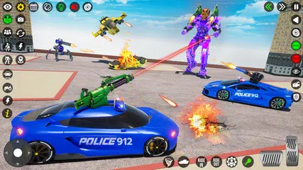 美國汽車機器人戰鬥 - 警車運輸2019年 XAPK 下載