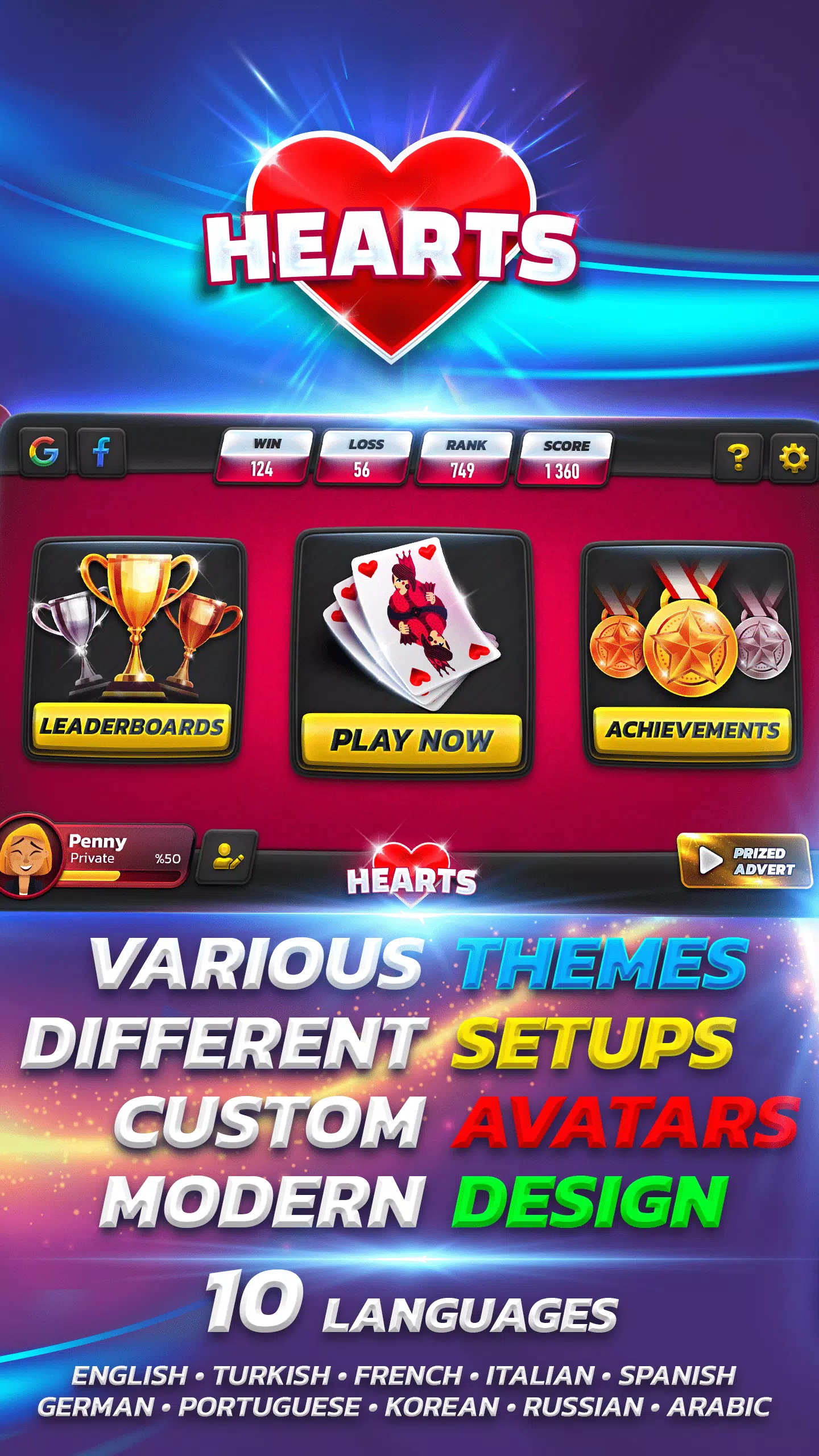 Hearts (Offline Multiplayer Card Game) - APK Download for Android