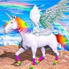 Flying Pegasus Baby Unicorn 3D Zeichen