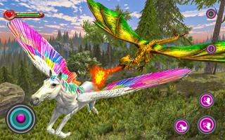 Flying Pegasus Baby Unicorn 3D imagem de tela 1