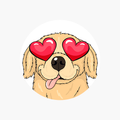 ParkerMoji - Golden retriever Emojis & Dog Sticker