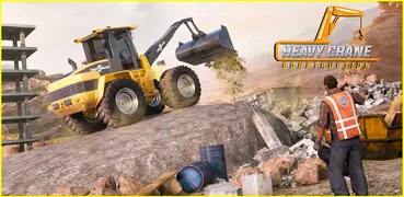 Heavy Crane Excavator Construction Transport