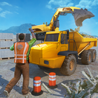 Heavy Crane Excavator Construction Transport icon
