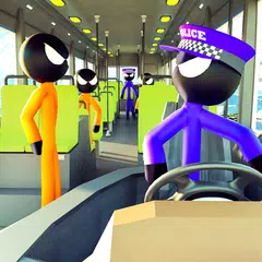 Prison Stickman Transport Police Van APK download