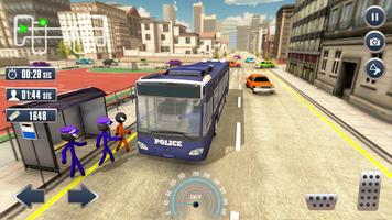 برنامه‌نما Prison Stickman Transport Police Van عکس از صفحه