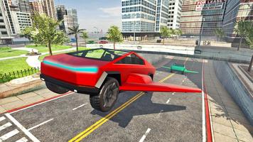Real Flying Cyber Truck Electric Car 3D Simulator স্ক্রিনশট 3
