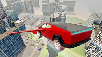 Real Flying Cyber Truck Electric Car 3D Simulator poster