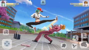 High School Fighting Game syot layar 1