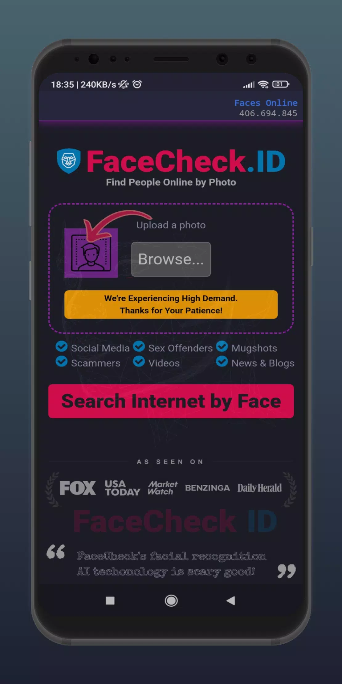 FaceCheck ID - Image Search for Android - Free App Download