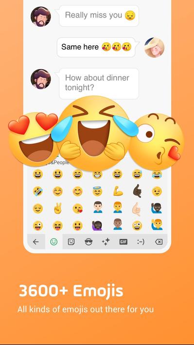 Facemoji Emoji Keyboard Lite:DIY Theme,Emoji,Font screenshot 1
