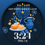 Hanukkah countdown watch face