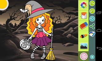 Colorear Dibujos de Halloween Poster