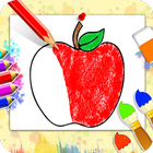 Drawing populer fruits for kid biểu tượng