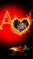 Fire Text Love Photo Frames 포스터