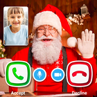 Fake video call speak to Santa icône