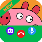 Prank Dial Piggy Pink - Fake Video Call icône