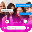Black pink : fake chat & video icon