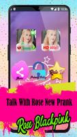 Talk With Rose Blackpink Fake Call and Video Call capture d'écran 1