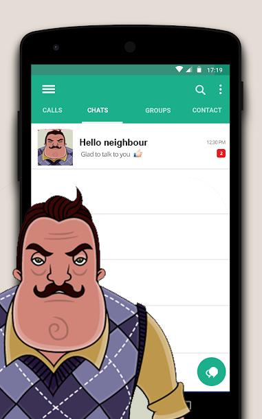 Fake Chat With Hello Neiber : Simulator screenshot 1.