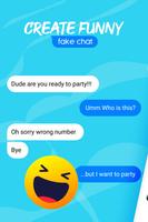 Poster Fake message app: funny fake chat, fake video call