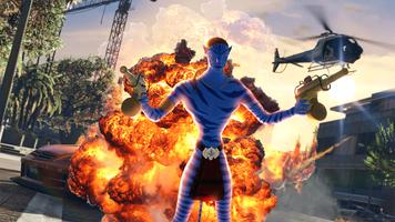 Alien Hero: Rope Gangster Game تصوير الشاشة 1