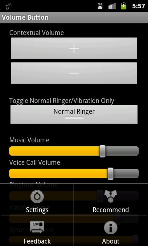 Volume button Volume button