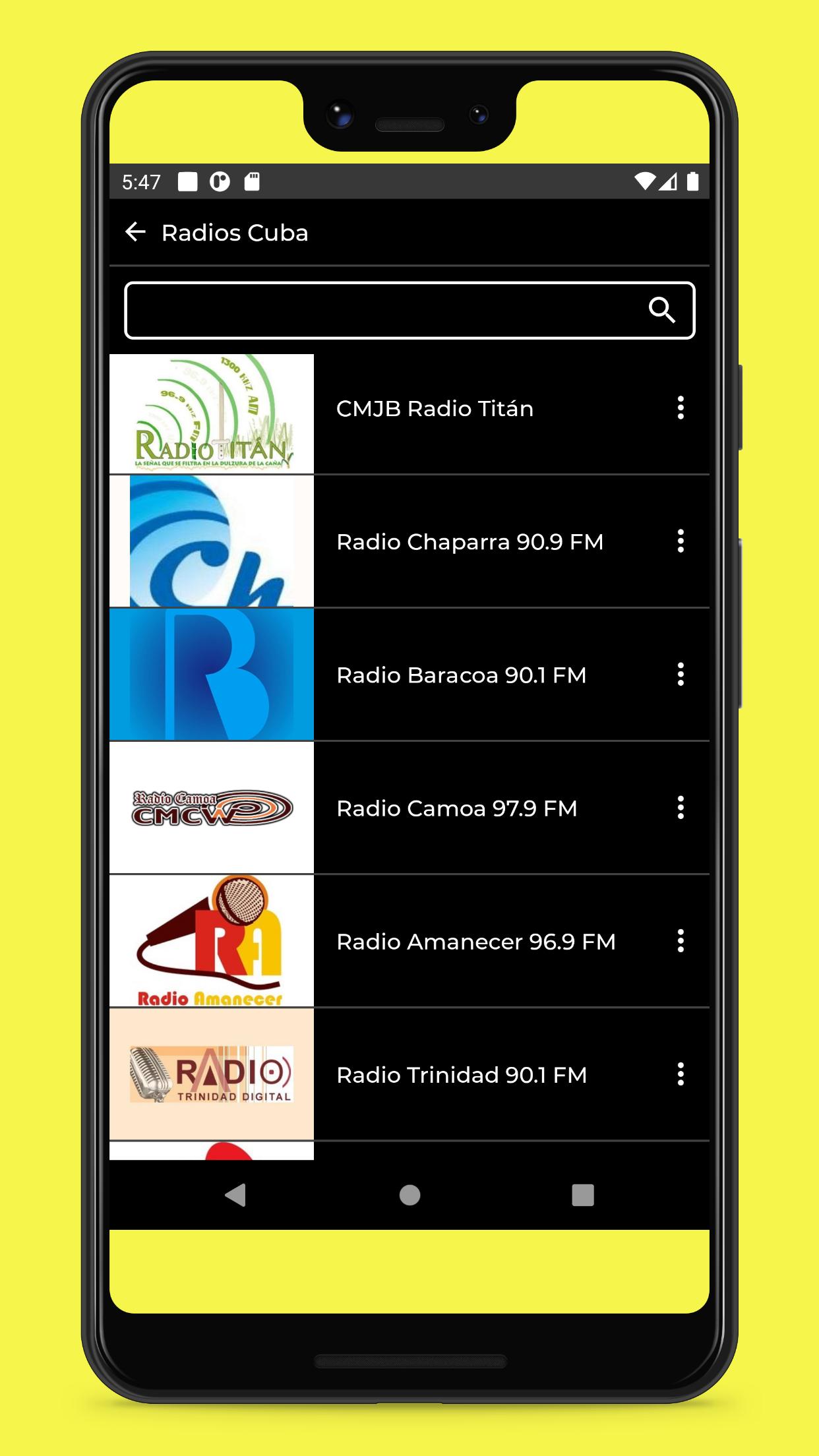 Android İndirme için Radios de Cuba - Emisoras de Radio en Vivo Gratis APK