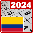 Calendario de Colombia 2024 ไอคอน