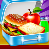 School lunchbox food recipe 圖標