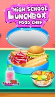 School lunchbox food recipe poster