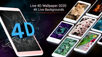 4K HD Wallpaper, 4D Background Affiche