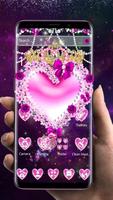Fancy pink heart theme poster